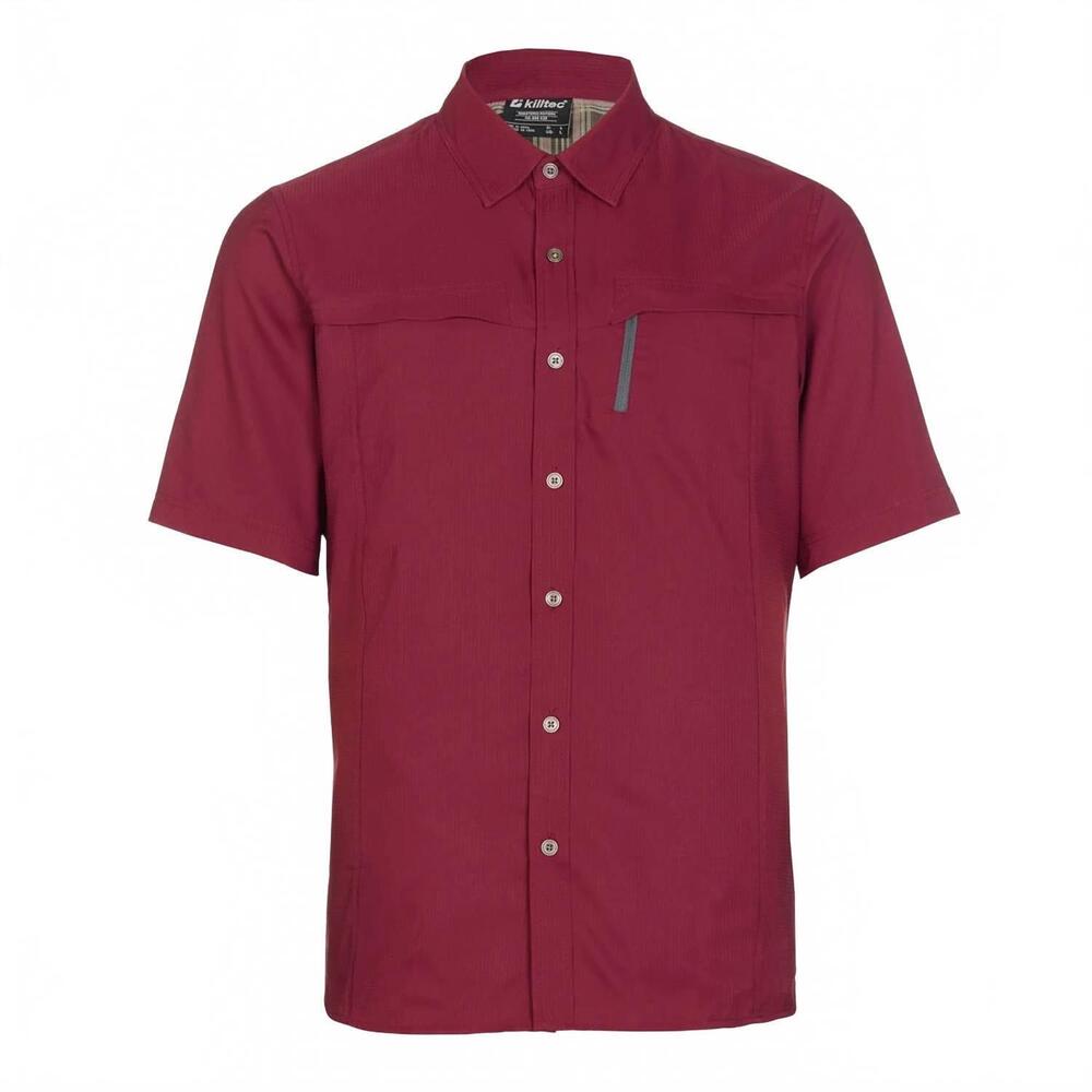 NEW KILLTEC men's sjon short sleeve shirt in maroon